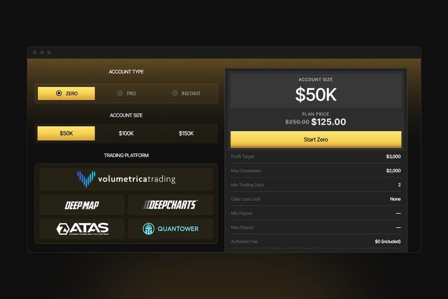 Choose your account on the MILTRADERS dashboard